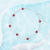 Dorunmo Red Anklet for Women 925 Sterling Silver January Birthstone