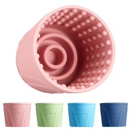 Dog Slow Feeder Lick Bowl, Anxiety Relief Dog Licking Mat Treat Dispenser, Non-Slip Anti-Choking Slow Eating Dog Lick Bowl for Small Medium and Large Breed Dogs, BPA Free Silicone