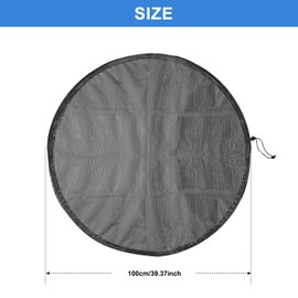 4 Pcs Mesh Cover for Rain Barrels with Drawstring, Rain Barrel Netting Screen to Collect Rainwater from Gutter, Keeps Leaves and Debris from Falling into Rain Barrels for Outdoor Garden-39 Inch