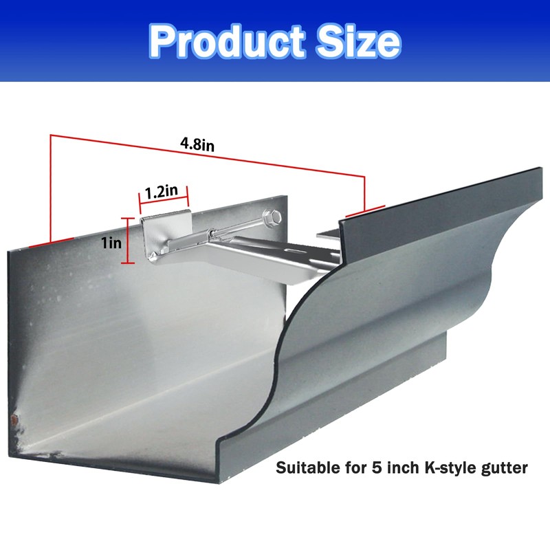 Fixirons Quick Screw Gutter Hangers 5 Inch- 100 Pack Gutter