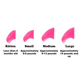 Pretty Claws 60 Piece Soft Nail Caps with Adhesive For Cat Paws - BUBBLEGUM Pink MEDIUM