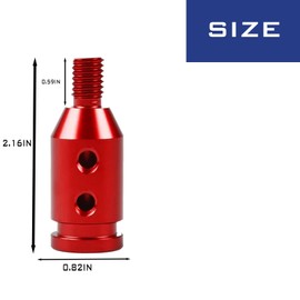 1 Pcs Car Shift Knob Adapter,Universal Aluminum Alloy Shifter Knob Adapter for Non Threaded Shifter,Suitable for Most Cars, Trucks, Suvs Shifter Accessories (Red)