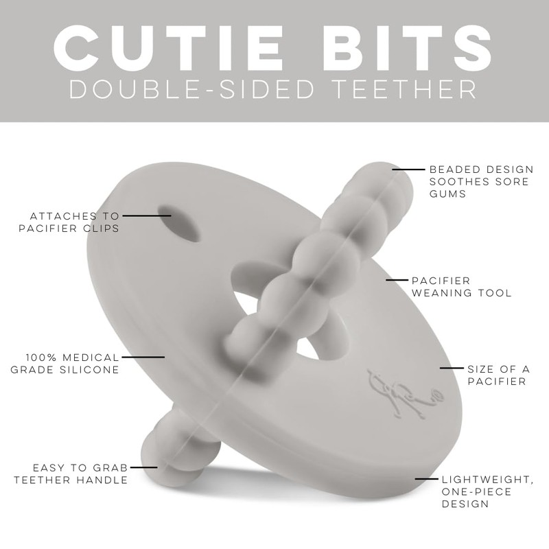 Ryan and Rose Cutie Bit Teether (Slate)