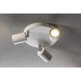 CGC Lighting Modern Contemporary Design Adjustable Heads GU10 Ceiling Spot Lights (White, Triple Round)