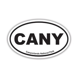 Canyonlands National Park CANY Oval Sticker Decal - Self Adhesive Vinyl - Weatherproof - Made in USA - Explore Travel - 2" x 1.24"