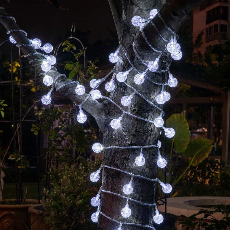 AWQ 100 LED 49 FT Globe Ball String Lights Crystal