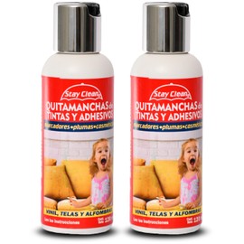 QUITAMANCHAS de ALTO PODER de STAY CLEAN. Elimina Tinta, Pegamento y Marcador Permanente en Segundos. Poder Industrial Seguro para Hogar, Oficina y Taller. (PACK 2 PIEZAS)