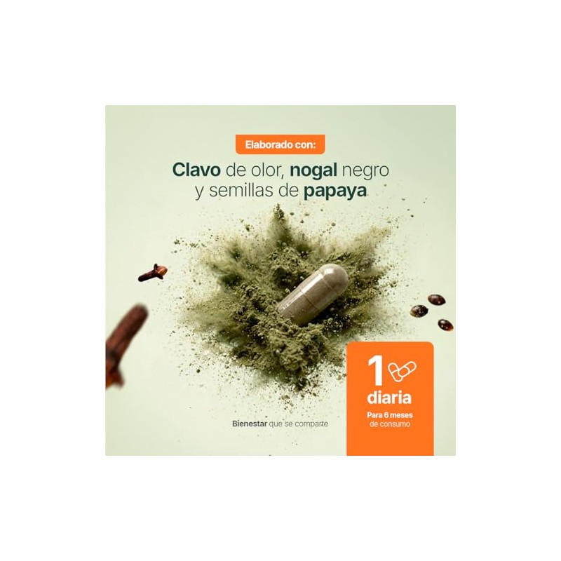 Life Parast Blend 180 Cápsulas Mezcla Nogal Negro Papaya 810mg