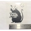 Unbranded Banksy Free Hugs Rat BLACK vinyl decal weatherproof dishwasher-saf
