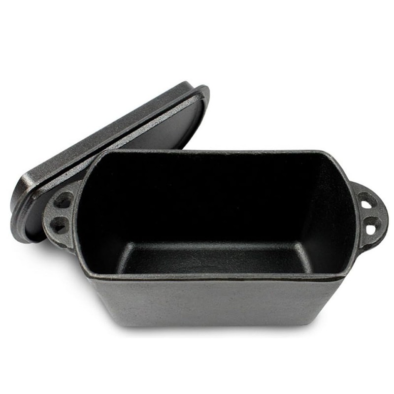 Voulosimi Cast Iron Loaf Oven Pan - 4.33"x4.92"x8.66" Durable Loaf