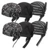 COLLBATH 6Piezas Gorros de Chef Unisex Ajustables Set de Negros