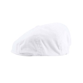 mintgreen Baby Boys Newsboy Cap, Kids Christening Herringbone Tweed Flat Baker Boy Hat, White, 4-5 Years