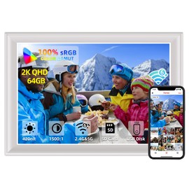 64GB 2K 11inch Digital Photo Frame WiFi6&5G Digital Picture Frame 100% sRGB 1920x1280 FHD IPS Touch Screen,Share Photos & Videos via Frameo App, Extend Storage by SD Card and USB Drive,Clock,Weather