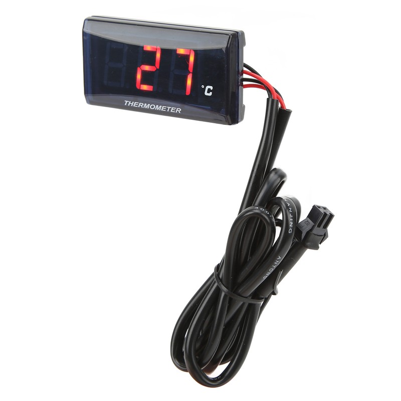 Motorcycle Digital Water Temperature Gauge Ultra Thin DC 12V LCD