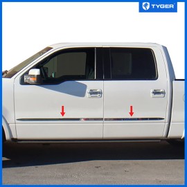 TYGER For 99-11 Super Duty Extended Cab Long Bed Body Side Molding Trim 1.5" 4PC