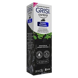 Grisi - Control, Mascarilla Burbujeante, Carbón Activado, Piel Mixta, 25 g | Hipoalergénica, ingredientes de origen natural, arena volcánica, menta y 