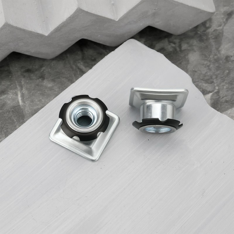 EMSea 8-Piece Square Tube Insert Metal Thread Insert with Star