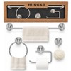 Juego de 4 Piezas Accesorios de Baño Negro Mate (Gris