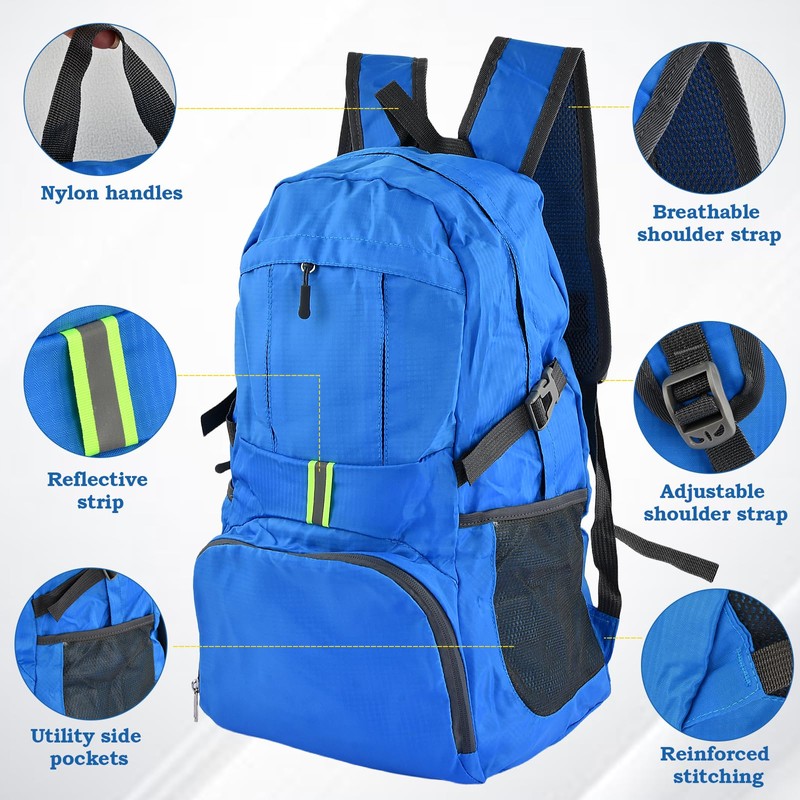35L Lightweight Foldable Backpack, Packable Backpacks, Hiking Backpack, Ultralight, Waterproof