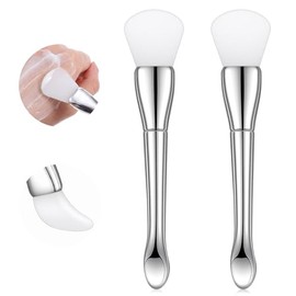 Ouligay 2 Pcs Face Mask Brush, Silicone Mask Brush, Soft Face Mask Brush Applicator, Facial Mud Mask Applicator Tool for Body Lotion Butter Clay Mask 