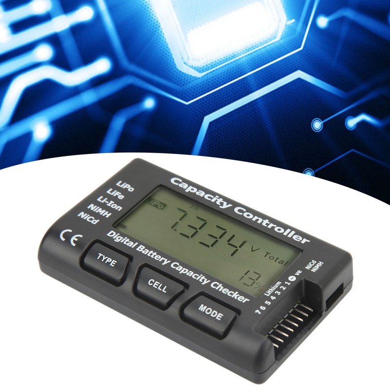 Battery Capacity Controller Voltage Tester Digital Display Meter Gauge for