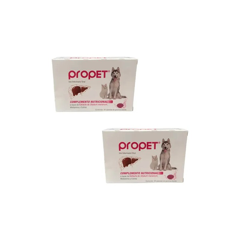 2 Propet Suplemento Para Perros/gatos Hepatoprotector 30 Cap