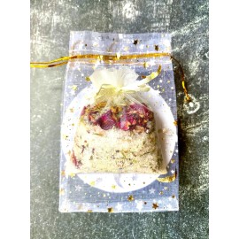 Unbranded Organic Lavender Lemon Honey Bath Soak - Floral Bath Tea Sachet - 3 organza bags