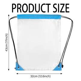Lexziuo 2PCS Clear Backpack Stadium Approved - 12.99x16.93 Inch Waterproof PVC Transparent Bag for Concerts, Sports Events, Travel & Gym, TSA-Compliant Drawstring Backpack