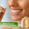 OhmFloss - Hilo dental biodegradable con soporte rellenable de bambú