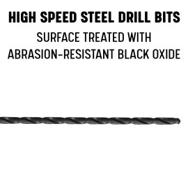Drill America High Speed Steel 3 8 Inch Drill Bits Uncoated Bright Finish General Purpose T...