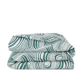 Novogratz By Utica Zebra Marble Teal 144 Thread Count 100% Cotton Percale Fun, Soft, Cozy, Easy Care, Vibrant Animal Pattern Printed Comforter Set, Teal, Twin/Twin XL