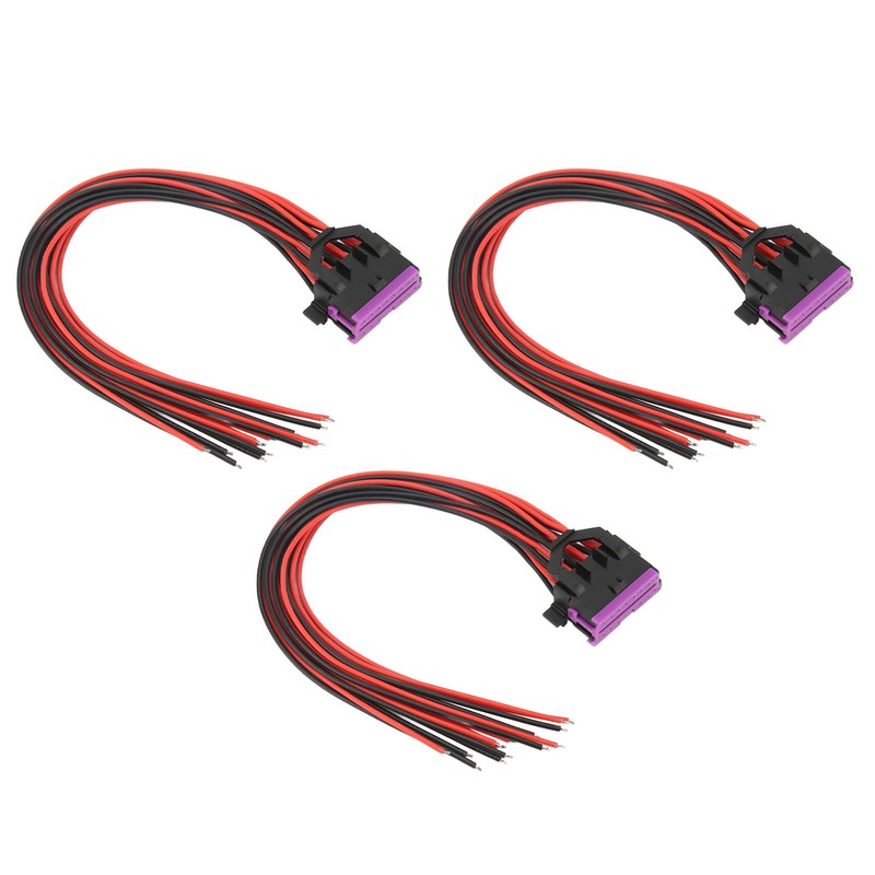 3 Pcs 16 Pin OBD2 Female Connector Cables 30cm J1962