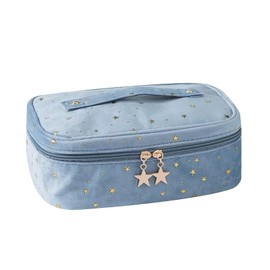 MGizo DtiSpectrum Velvet Makeup Pouch, Starry Sky, Velour Makeup Pouch, Cosmetic Bag, Cosmetic Bag, Cosmetic Holder, Large Capacity, Cute, Lightweight, Divider, Portable, For Travel, Business Trip