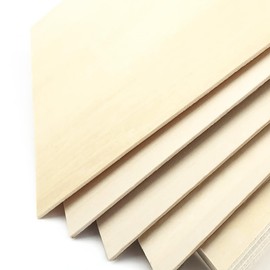 20 Pack Wood Sheets 5.9 x 3.9 x 0.08 Inch Basswood Sheets Unfinished Balsa Wood Sheets for DIY House Aircraft Ship Boat Craft, Wood Burning Project, Architectural Models