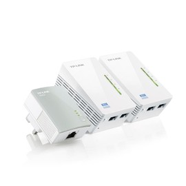 TP-Link TL-WPA4220T KIT 2-Port Powerline Adapter WiFi Starter Kit, Range Extender, Broadband/WiFi Extender, WiFi Booster/Hotspot, No Configuration Required, UK Plug