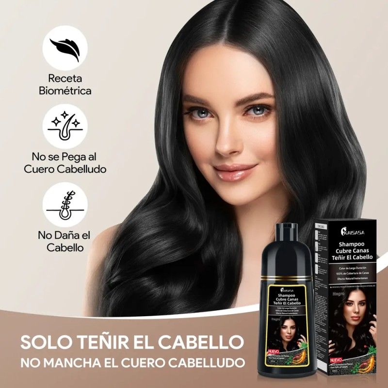 Shampoo Tinte Instantáneo Cubre Canas Natural Jengibre 500ml