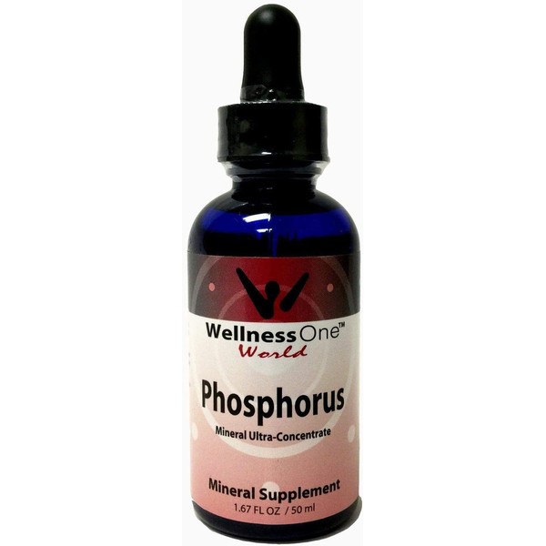 Phosphorus - Best Liquid Ionic Mineral Supplement - (50 Days at 50 mg per 20 Drops) 1.67fl oz. Adjust Serving Sizes for Kids, Men and Women