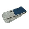 Hampton - Denim and Grey Stripe - Double Oven Glove