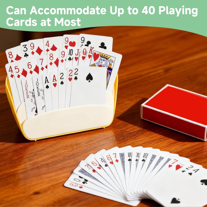 UIHRLM 2PCS Playing Card Holder, 3 Layers Design Card Game