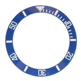 40mm Diameter Watch Bezel Insert Ring Clear Scale Luminous Ceramic Replacement Bezel Insert White Character Blue Back