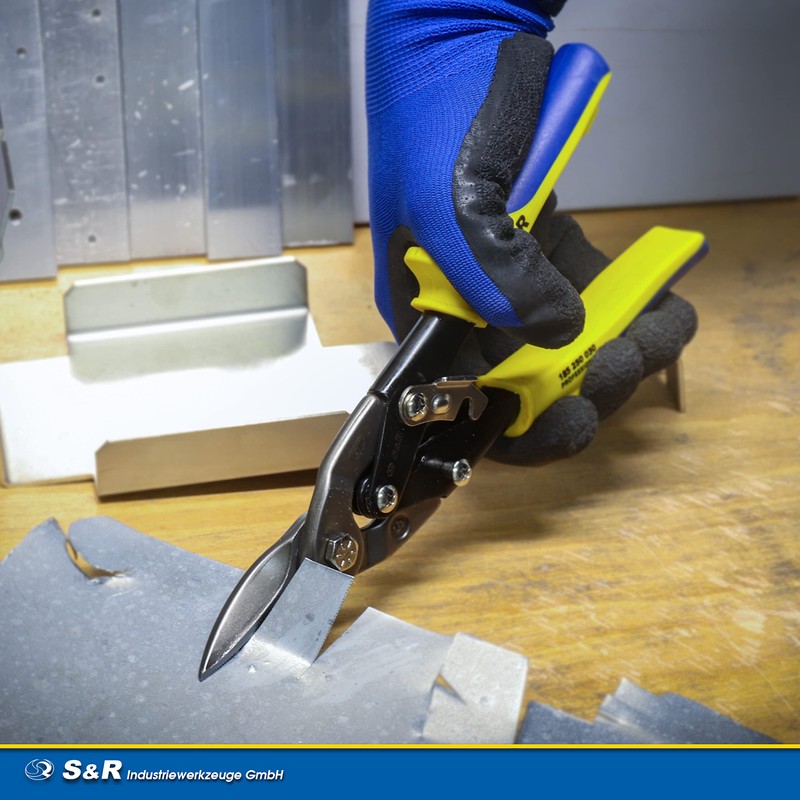 S&R Tin Snips Aviation 250mm, Made of Cr-Mo Steel, for