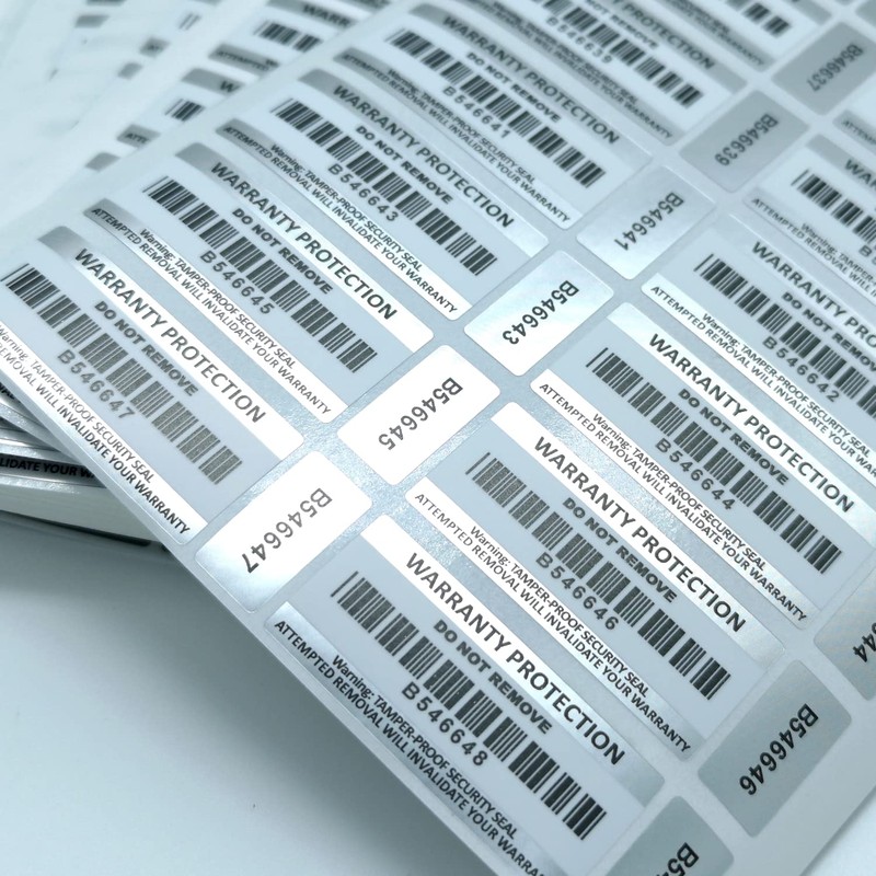 Tamper Proof Barcode Stickers in 7 Pack Sizes (50-2500pcs) Two