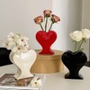 White Ceramic Flower Vase, Unique Decorative Vase for Home Office