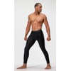 DEVOPS 2 Pack Men's Compression Pants Athletic Leggings (Medium, Black/Orange)