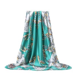 FAIRYGATE Women's Square Scarf Satin Headscarf Bandanas Hair Scarf for Women 90 x 90 cm 76, 73017