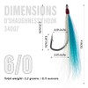 Xubbwov Bucktail Teasers 6/0 Hooks 6 pcs 2 Color (Green