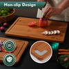 Bamboo Cutting Board Set 3 Packs with Non Slip Feet