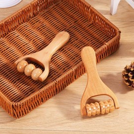 1Pc 나무 롤러 마사지 목, 어깨 및 다리 범용 핸드 도구 발 [02 B] 1Pc Wooden Roller Massage Tool for Neck, Shoulders, and Legs [02 B]