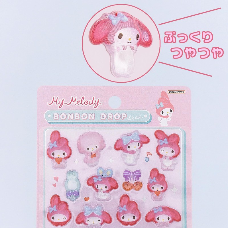 Sunstar Stationery Sanrio Character Sticker, 3D Bonbon Drop Seal, My