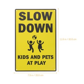 iplusmile Slow Down Sign, Reflective Double-Sided Kids at Play Signs for Neighborhoods Schools Park Sidewalk Driveway